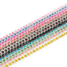 3.0MM Colorful Rhinestone Cup Chain Fine AB Claw Rhinestones DIY Silver Base Crystal Accessories for Party Dinner Dress Shoes 2024 - buy cheap