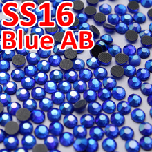 S16 3,8-4 мм, 1440 шт./пакет Lt. Сапфир AB Blue DMC HotFix Стразы с плоской задней стороной, машина для нарезки одежды, детали из кристаллического камня 2024 - купить недорого