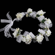 Elegant Romantic Pearl Flowers Bridal Headband Noiva Tiara Crown Hairband Garland Headpiece Wedding Hair Accessories Jewelry JL 2024 - buy cheap