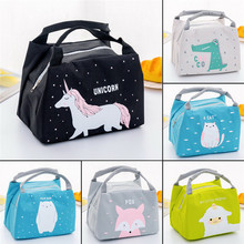 Cute Animal Portable Insulated Canvas Cooler Picnic Lunch Bag Thermal Food Tote 2024 - buy cheap