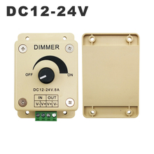 DC 12V-24V LED Strip Dimmer Adjusted 8A Single Color 96W Adjustable Brightness Controller Manual Knob Dimming Voltage Regulator 2024 - buy cheap