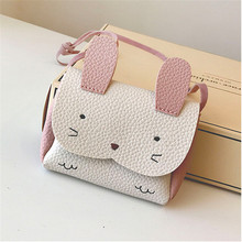 Cute PU Leather/Faux Fur Kids Coin Purse Rabbit Bowknot Mini Messenger Bag Handbag Children Crossbody Bag for Girl Shoulder Bags 2024 - buy cheap