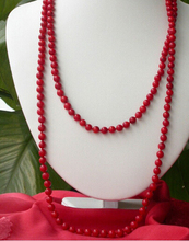 ddh003497 Long 57" Natural Red Round Coral beads Necklace 2024 - buy cheap