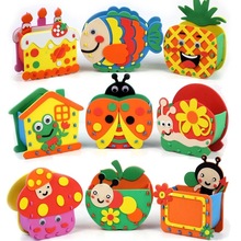 EVA Kids DIY Handmade Material Kindergarten Handmade Toys Props Cartoon Animal Pen Container Children Arts & Crafts Kits DY07 2024 - buy cheap