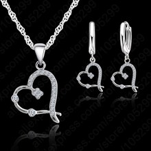 New Arrival 925 Sterling Silver  Austrian Crystal Jewelry Set Necklace  Earrings Elements Wedding Jewelry Set Fast Shipping 2024 - buy cheap