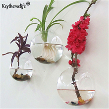 Полукруглая стеклянная ваза Keythemelife, настенная фотография, Террариум, аквариум, горшок для растений, цветов, Свадебный домашний декор DA 2024 - купить недорого