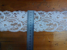 Free Shipping 5yards/lot Width 8CM white Elastic Lace Fabric diy clothes fabric accessories 2024 - buy cheap