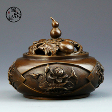 Copper hin cheung Pure copper censer furnishing articles household archaize ta incense dish present there are Buddha temple supp 2024 - buy cheap