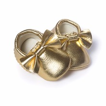 Zapatos dorados para bebé, regalo de Año Nuevo, calcetines para primeros pasos, con flecos 2024 - compra barato