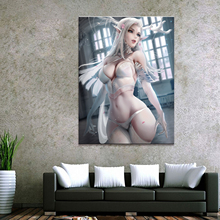 Tela de decoração caseira 1 peça, fofa sexy, anime, elfos, posteres e impressões, pintura de decoração de casa, imagens de parede, quarto 2024 - compre barato