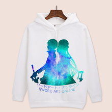 Sudadera con capucha de Anime Unisex, prenda de vestir Unisex con estampado de dibujos animados, de arte en línea, de dibujo animado, de dibujo animado de Sagitario Kirigaya Kazuto Kirito Yuuki Asuna 2024 - compra barato