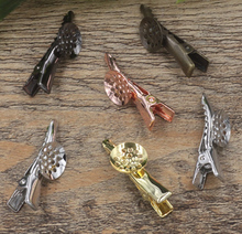 Pasadores de 12mm con bandeja para garras, horquilla de bronce antiguo/oro/plata/Negro, accesorios de joyería DIY, 100 piezas 2024 - compra barato