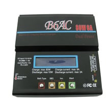 HTRC-Descargador de equilibrio B6AC de 80W RC, negro, 6A para 1-6s LiPo/LiFe/LilonNiCd/MH/Pb, batería, envío gratis 2024 - compra barato