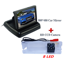 Pantalla lcd hd de 4,3 pulgadas, 8 led, imagen ccd, monitor trasero de coche y cámara de marcha atrás de coche para Nissan March, Renault Logan / Sandero 2024 - compra barato