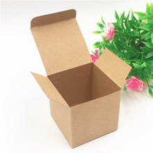 100Pcs/Lot Handmade Cute Cube Kraft Paper 5X5X5cm Boxes For Birthday Cupcake Muffin Box Holds Cookies Cake Chocolates Candy Box 2024 - buy cheap