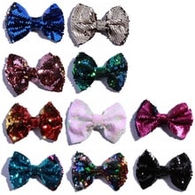 60PCS 13CM Newborn Luxurious Shiny Bowknot Bow For Headwear Sequin Bows For Women Hair U Pick 2024 - buy cheap