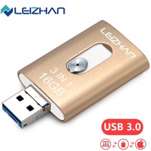 LEIZHAN USB Flash Drive for iphone xr max x plus 8 7s 7plus 6s 6 5s USB 3.0 32gb Lightning Pendrive 16gb Micro U Disk 64gb 128gb 2024 - buy cheap