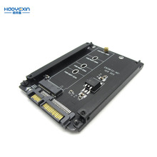 Haoyexin черный металлический чехол B + M Разъем 2 M.2 NGFF (SATA) SSD к 2,5 SATA адаптер для 2230/2242/2260/2280 мм m2 SSD m2 к sata 2024 - купить недорого