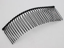 5 Black Metal 30-Teeth Hair Side Combs Clips 110X37mm for Hair Accessories DIY 2024 - buy cheap