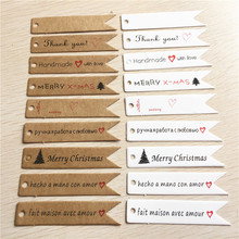 100Pcs Brown White Heart Hollow Wedding Party Gift Cake Candy Tags Label Letter Love Kraft Paper Tags Embellishment Paper Card 2024 - buy cheap