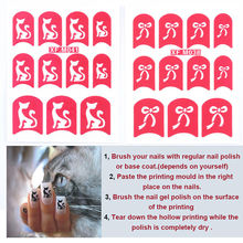 Nail Art Stickers Nail Decal Pierced 10 sheet/lot Fashion 3 D Nail Art Nail Decal Hot Sale Newest Decal 2024 - buy cheap