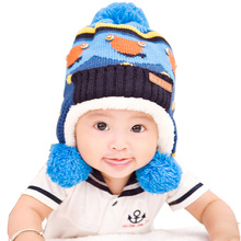 2019 Winter New Korea Knitted Plus Velvet Earmuffs to Keep Warm Baby Hat 0-5 Years Child Boy Girl Hat 2024 - buy cheap