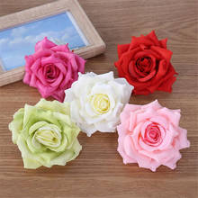 Fake Polygons Rose Flower Head Simulation Curling Roses for DIY Bridal Bouquet Wrist Flower Accessories Wedding Showcase Decor 2024 - buy cheap