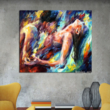 Unframed Pure Handpainted Ballet Dancer Abstract Modern Wall Art Picture Home Decor Gift Oil Painting On Canvas For Bedroom Wall 2024 - buy cheap