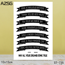 AZSG-sellos transparentes Riband para álbum de recortes, fabricación de tarjetas, manualidades decorativas de sellos de silicona 2024 - compra barato