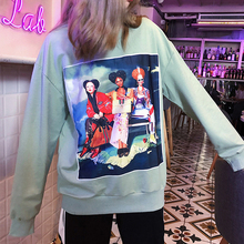 2018 Korean fashion new loose portrait print solid color fashion women's shirt casual sports shirt Harajuku women's sweater 2024 - buy cheap