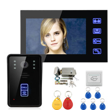 Free Shipping!ENNIO 7" RFID Video Door Phone Intercom Doorbell Touch Button Remote Unlock + Metal Electronic Door Lock 2024 - buy cheap