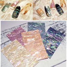 1 шт., цветные наклейки для ногтей с полным покрытием, оболочка, клей, обертывания для ногтей, сделай сам, ультратонкий стикер для украшения ногтей для дам 2024 - купить недорого