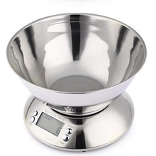 Digital Kitchen Scale Multifunction Food Scale with Removable Bowl Liquid Volume Room Temperature and Timer 5kg/1g 2024 - buy cheap