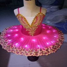 Tutú para niños, vestido de baile, tutú de Ballet fluorescente, traje de tutú de Ballet luminiscente de Lago de los cisnes D-0321 2024 - compra barato