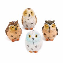 Moss Terrarium Decor Cute Owls Animal Resin Miniatures Figurine Craft Bonsai Pots Home Fairy Garden Ornament Decoration 2024 - buy cheap