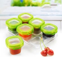 6Pcs 120ML Safe Infant Baby Food Container with Tray Multifunction Detachable Baby Travel Food Storage Box 2024 - buy cheap