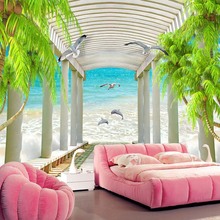 3D 5D 8D Ocean TV Background Wall Decor Photo Mural Print Wallpaper Custom Seagull Animal Murals Wall Papers Home Decor 2024 - buy cheap