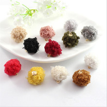 10pcs/lot HandCraft Wool Round Ball Beads Colorful Hairball Charms Pendants For DIY Earrings Jewelry Making Material Accessories 2024 - buy cheap