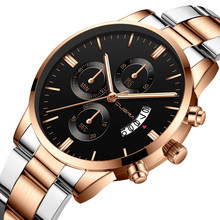 Men's Watches Stainless Steel Sport Quartz Analog Date Hours Wrist Watch Luxury Business Waterproof Watch Relogio Masculino A 2024 - compre barato