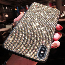 Capa para iphone, capas da moda com diamante, para iphone 8, 7, 6 s, 6 s, plus, 8, plus, lantejoulas e glitter, capa traseira para iphone x, xs, max, xr 2024 - compre barato