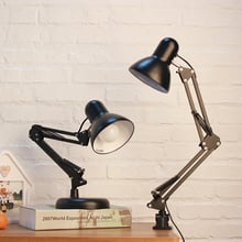 Lâmpadas de mesa ajustáveis modernas e simples lâmpadas de mesa vintage led e27 para estudo escritório luz noturna de leitura quarto biblioteca sala de estar 2024 - compre barato