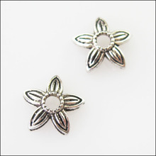 Fashion 90Pcs Tibetan Silver Color Leaf Star End Bead Caps Connectors 8mm 2024 - buy cheap