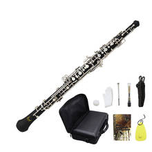 Professional Oboe C Key Cupronickel Plated Silver Woodwind Musical Instrument for Beginner with Reed Gloves 2024 - buy cheap