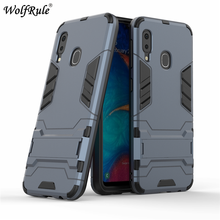 Capa de borracha de silicone para samsung galaxy, proteção traseira dura de silicone robô armadura para samsung galaxy a20e e funda para samsung a20e a202f 2024 - compre barato