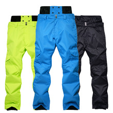 Новый стиль, мужские лыжные штаны, высокое качество, ветрозащитные водонепроницаемые лыжные штаны, теплые зимние штаны для сноуборда 2024 - купить недорого