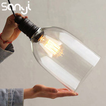 Современный прозрачный стеклянный подвесной светильник SANYI в стиле индастриал, потолочный светильник в стиле лофт для кухни, столовой, комнатное освещение 2024 - купить недорого