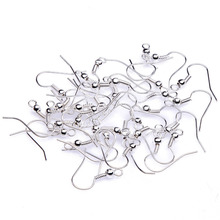 Free Shipping 500pcs/lot Metal Iead Free and Nickel Fress  Earring Finding 19mm Long Sliver Earring Hooks DIY with a Beads 2024 - buy cheap