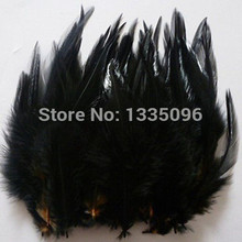 Free shipping!Hot sales 200 PCS / 4-6 '9 to 15 cm black  rooster saddle horn process feather mask sinamay hat/party 2024 - buy cheap