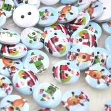 100pcs Mix Merry Christmas Wood Buttons 15mm Sewing Craft Lots WB233 2024 - buy cheap