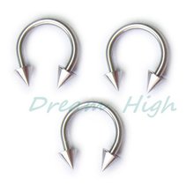 Free Shipping Labret piercing Nose ring Ear 316L Surgical steel promotional gift Navel Ring 200pcs/lot 16G Mixed sizes Horseshoe 2024 - buy cheap